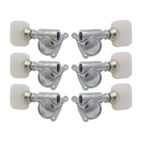 Grover 103C Rotomatic Tuners, Pearloid Button, Chrome