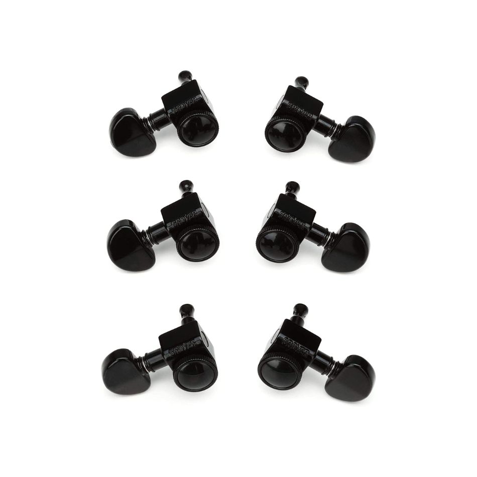 Grover 502 Series Roto-Grip Locking Tuners, Black Chrome