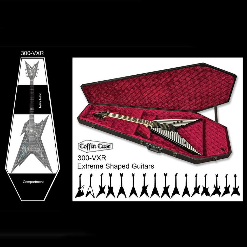 Coffin Cases 300VXR Extreme Guitar Case, Red Velvet - Image 3