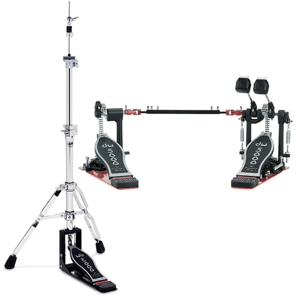 DW 5002AD4 Double Bass Pedal + 5500TD Hi-Hat Stand