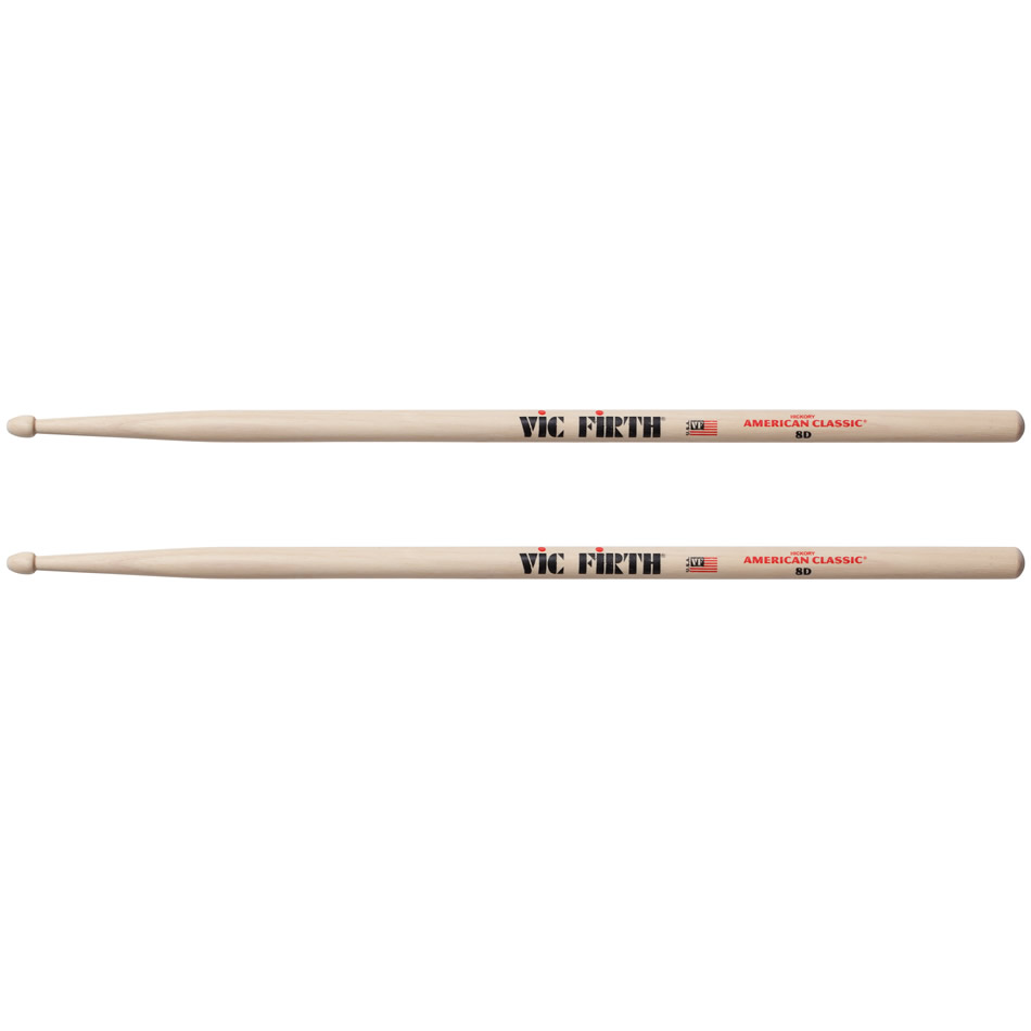 Vic Firth American Classic 8D Wood Tip Drumsticks