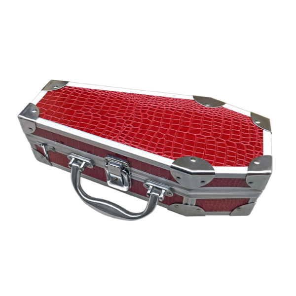 Coffin Cases DL-79A Red Alligator Accessories Case