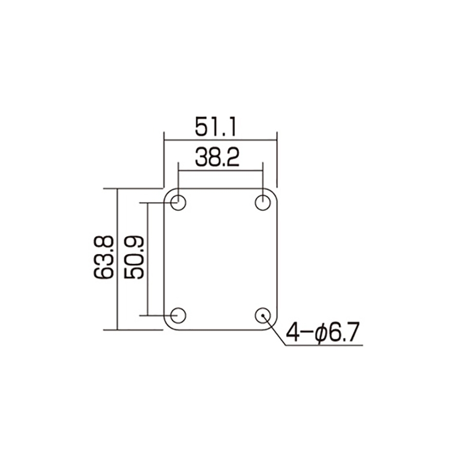 Allparts AP-0600-010 Chrome 4-Hole Neckplate - Image 2
