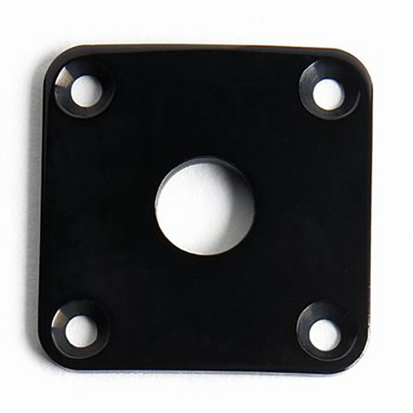 AllParts Curved Jackplate for Les Paul - Black Chrome