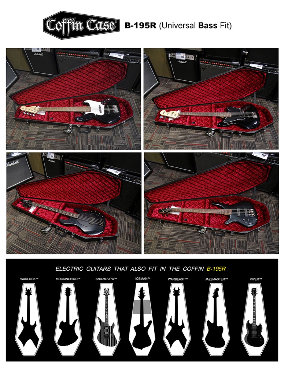 Coffin Cases B195BK Bass Guitar Case - Black - Image 4