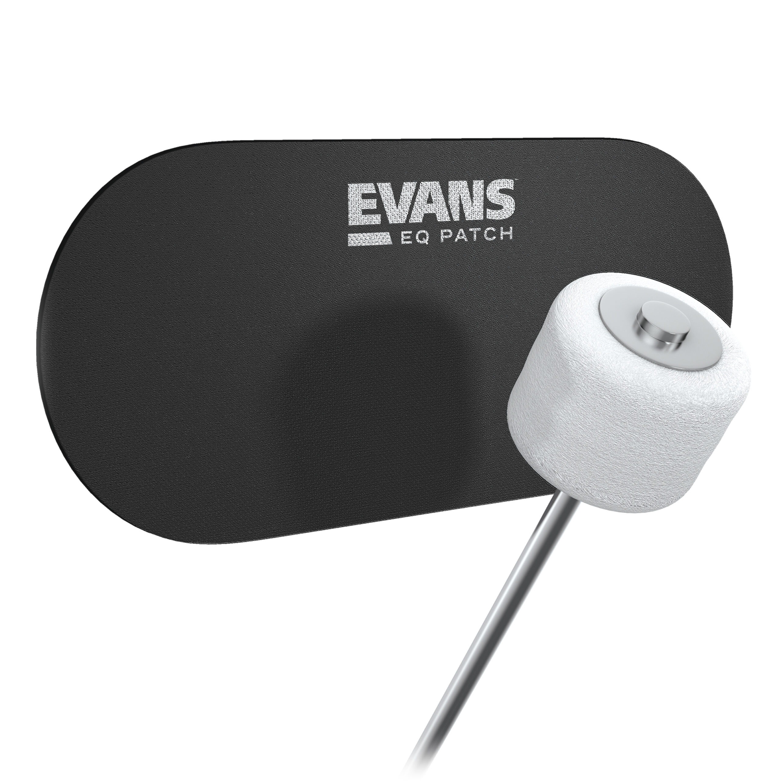 EVANS EQPB2 Double Pedal Bass Drum Patch - Black Nylon - Image 2
