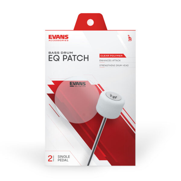 Evans EQPC1 Clear Bass Drum Patch, Single Pedal