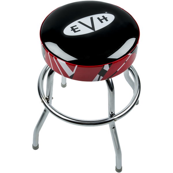 EVH 24" Barstool - Red, Black & White Stripes