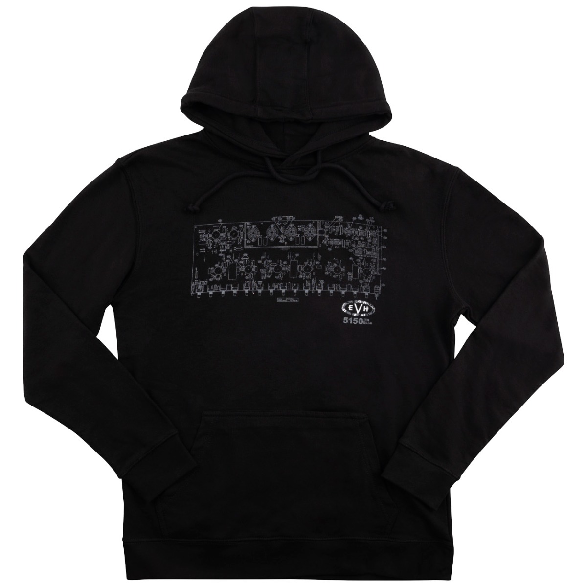 EVH Schematic Fleece Hoodie - Black, M