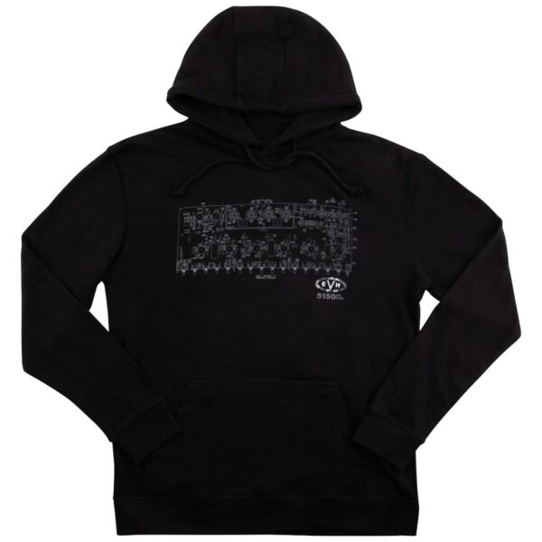 EVH Schematic Fleece Hoodie - Black, XL