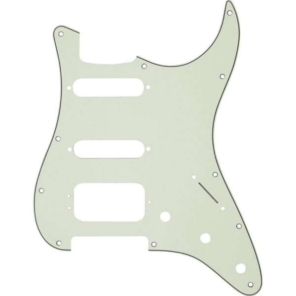 Fender HSS Strat Pickguard, 11-Hole 3-Ply, Mint Green