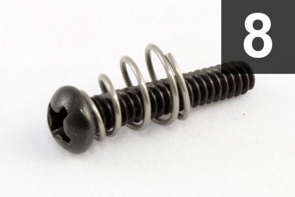 Allparts GS-0007-003 Black Single Coil Pickup Screws (8-Pack)