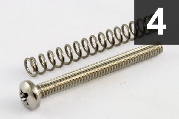 AllParts GS-0010-005 Bass Bridge Screws, Pack of 4