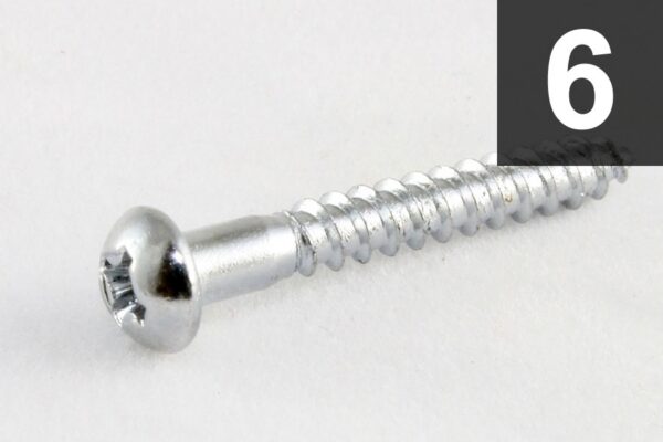Allparts GS-0013-010 Chrome Tremolo Screws, Set of 6