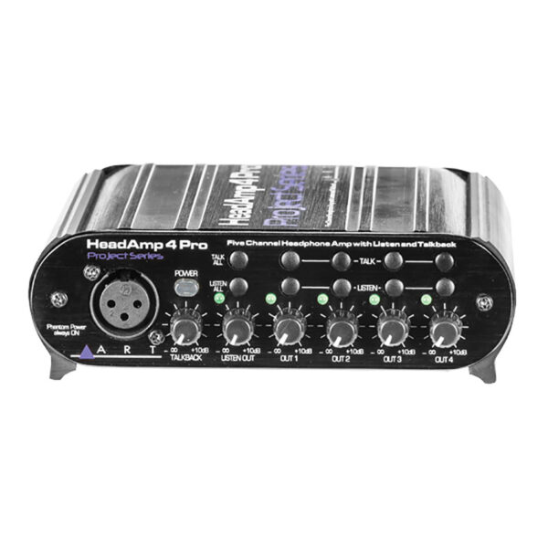 ART HeadAmp4 Pro 5-Channel Headphone Amp w/ Talkback