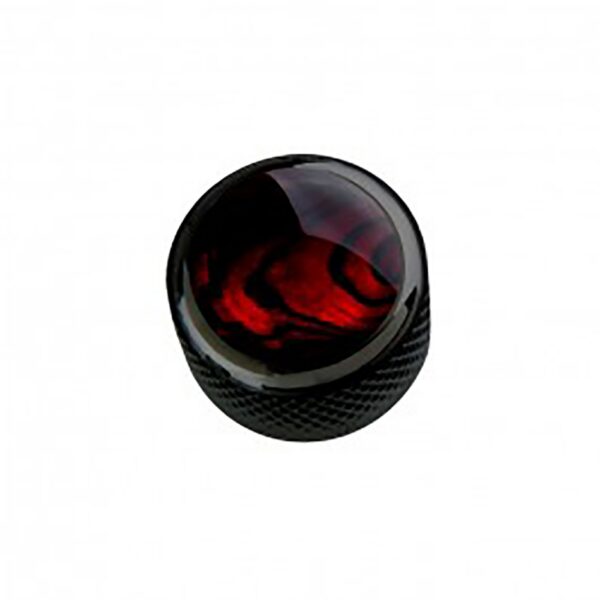 Q-Parts Dome Knob, Red Abalone Inlay