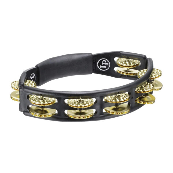 Latin Percussion Cyclops Tambourine - Black Dimpled Brass