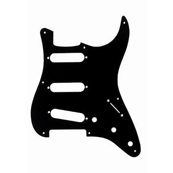 Allparts 1-Ply Black Pickguard for Stratocaster, 8-Hole