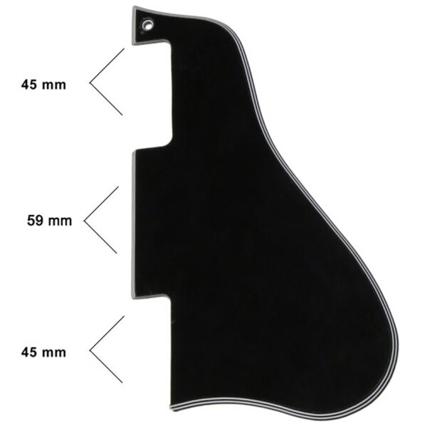 Allparts PG-0818-037 Short Pickguard, Black - ES-335®
