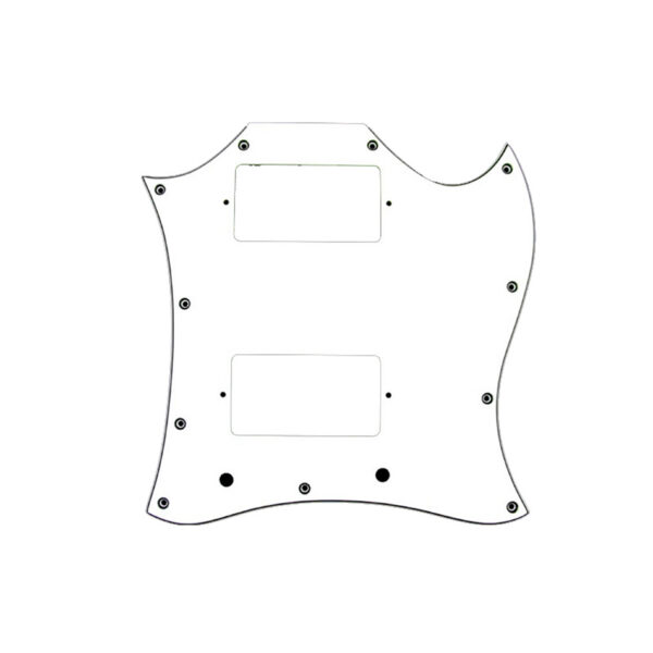 AllParts Full Face SG Pickguard, 2-Humbucker, White 3-Ply