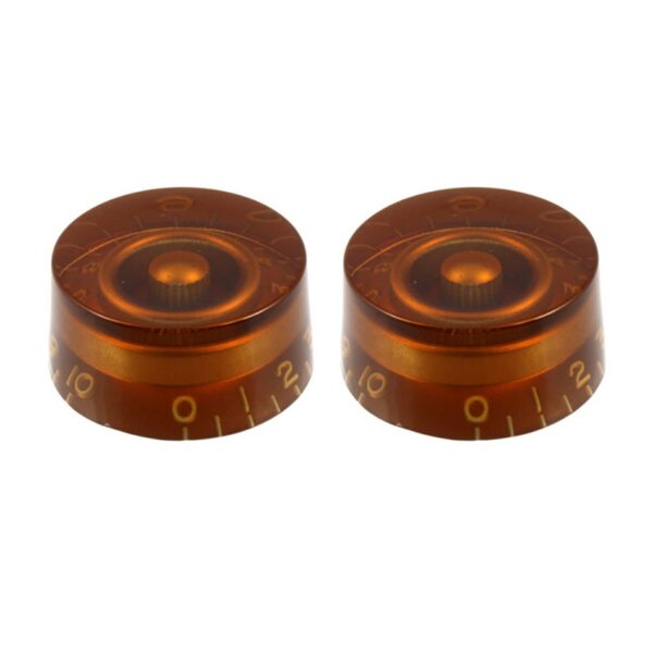 AllParts PK-0130-022 Amber Vintage Speed Knobs (Pair)
