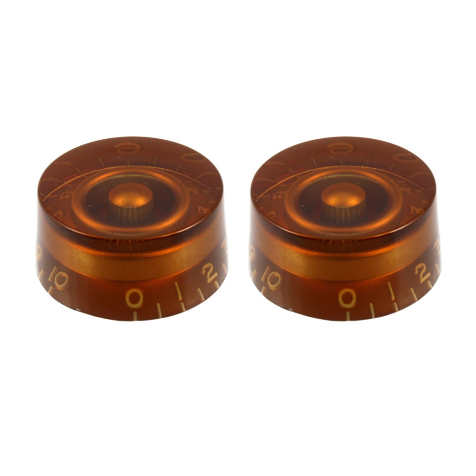 AllParts PK-0130-022 Amber Vintage Speed Knobs (Pair)