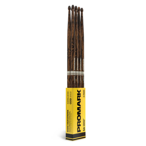 ProMark Rebound 5A FireGrain Hickory Drumsticks, 4-Pack