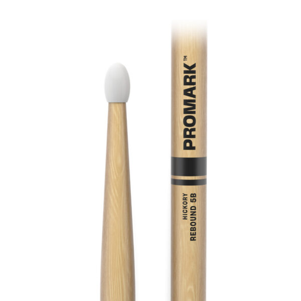 ProMark Rebound 5B Hickory Drumstick, Nylon Oval Tip