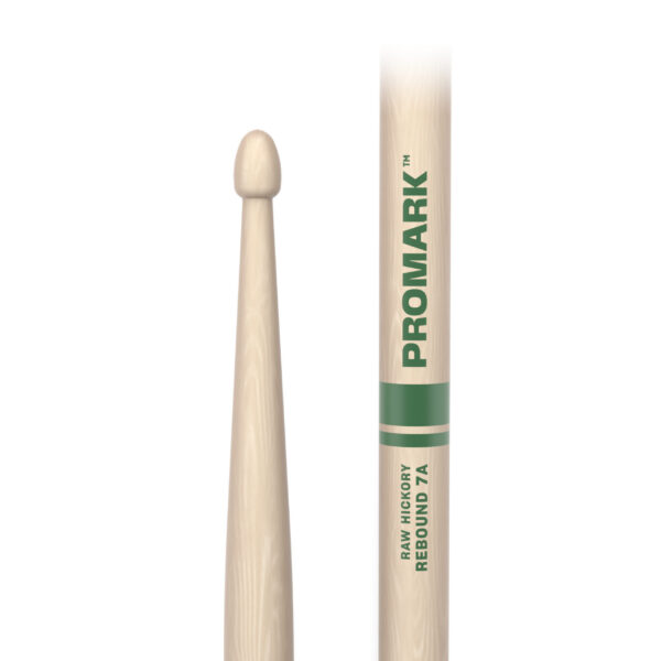 ProMark Rebound 7A Raw Hickory Drumstick, Acorn Tip