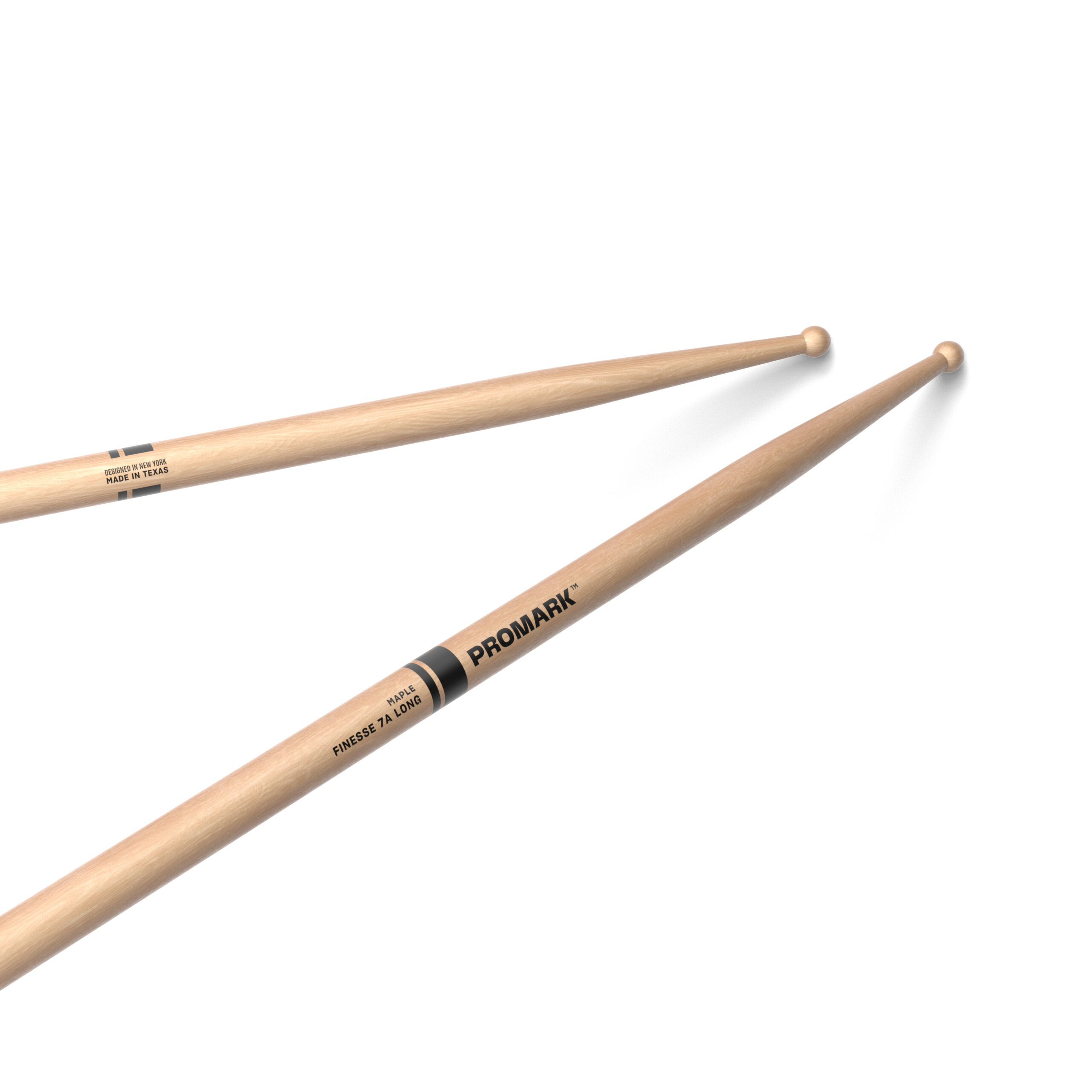 ProMark Finesse 7A Long Maple Drumstick, Round Tip