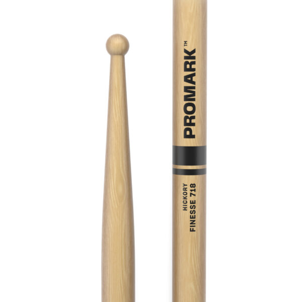 ProMark Finesse 718 Hickory Drumstick, Round Tip