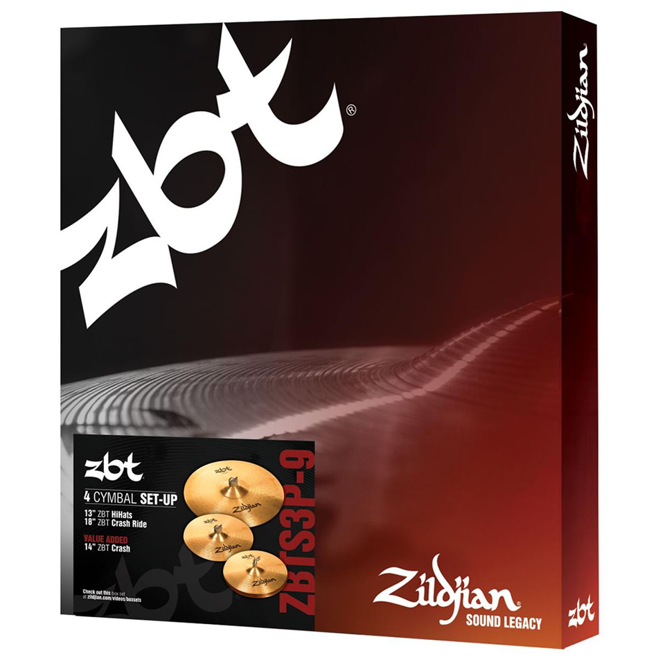 Zildjian ZBT 3-Piece Cymbal Set: 13" HiHats, 14" Crash, 18" Crash Ride